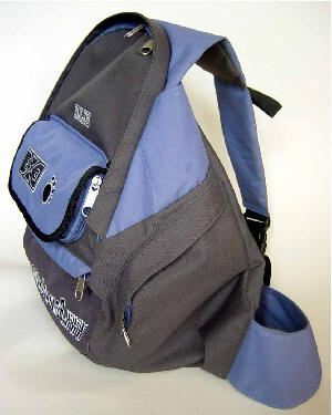 This unique, patented Doggie Bag Rucksack has been specially designed by dog owners for dog owners and has everything you need while out and about with you dog! 

Eight special design features including:
<UL>
<LI>Removable, hygenic, washable and replaceable poop bin inside the rucksack</LI>

<LI>Poop bag dispenser</LI>

<LI>Dog lead clip</LI>

<LI>Removable, hygenic, washable and replaceable compartment for storing dog toys and treats whilst out and about</LI>

<LI>Handy wipe pocket</LI>

<LI>Pocket for personal items like purse, mobile phone & keys</LI>

<LI>Storage area for other items such as a mac, water container etc.</LI>

Extremely well made and durable, washable and waterproof.

And you can have it personalised with your name or your dogs.

As featured on the BBC coverage programme of Crufts 2007!

One size fits all