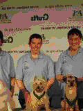 Sorcha with Crisp at Crufts