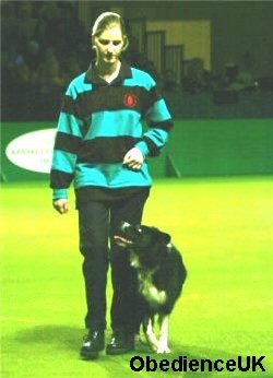 Kat & Meg doing Obedience at Crufts